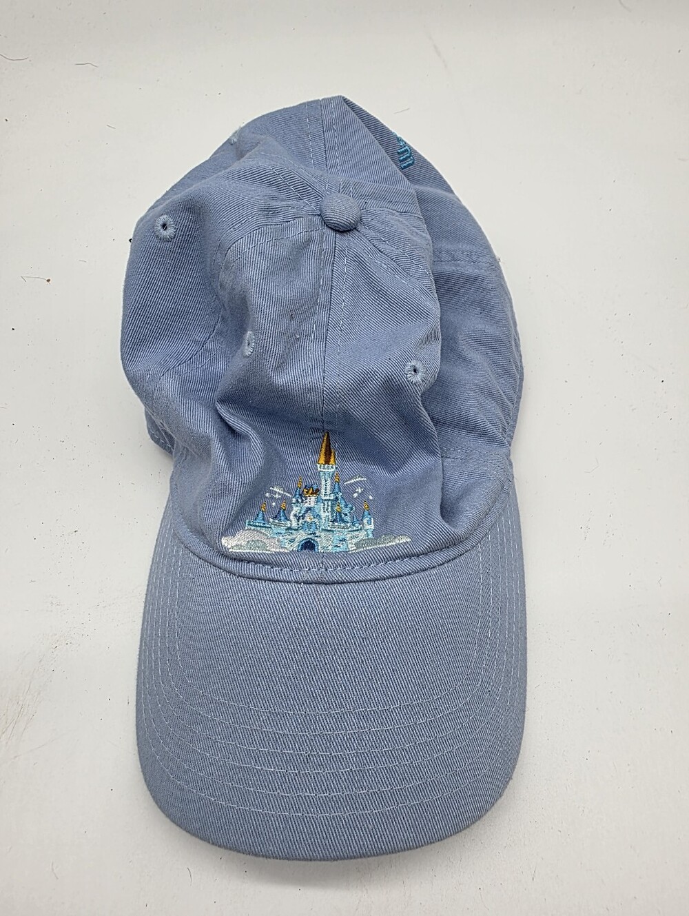 Disney Light Blue Castle Embroidered Baseball Cap